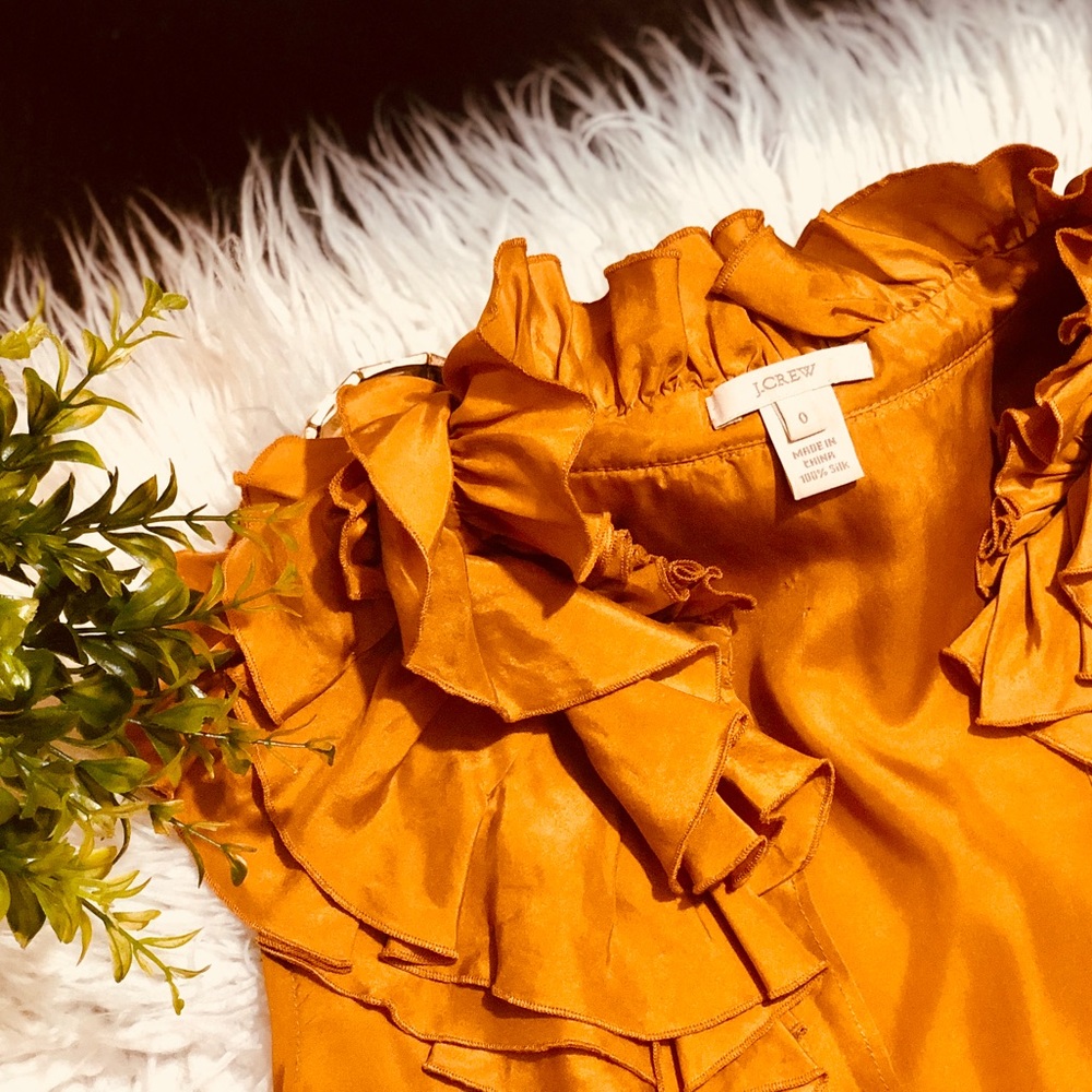 J CREW RICH RUFFLE STATEMENT PIECE - Picture 2 of 3